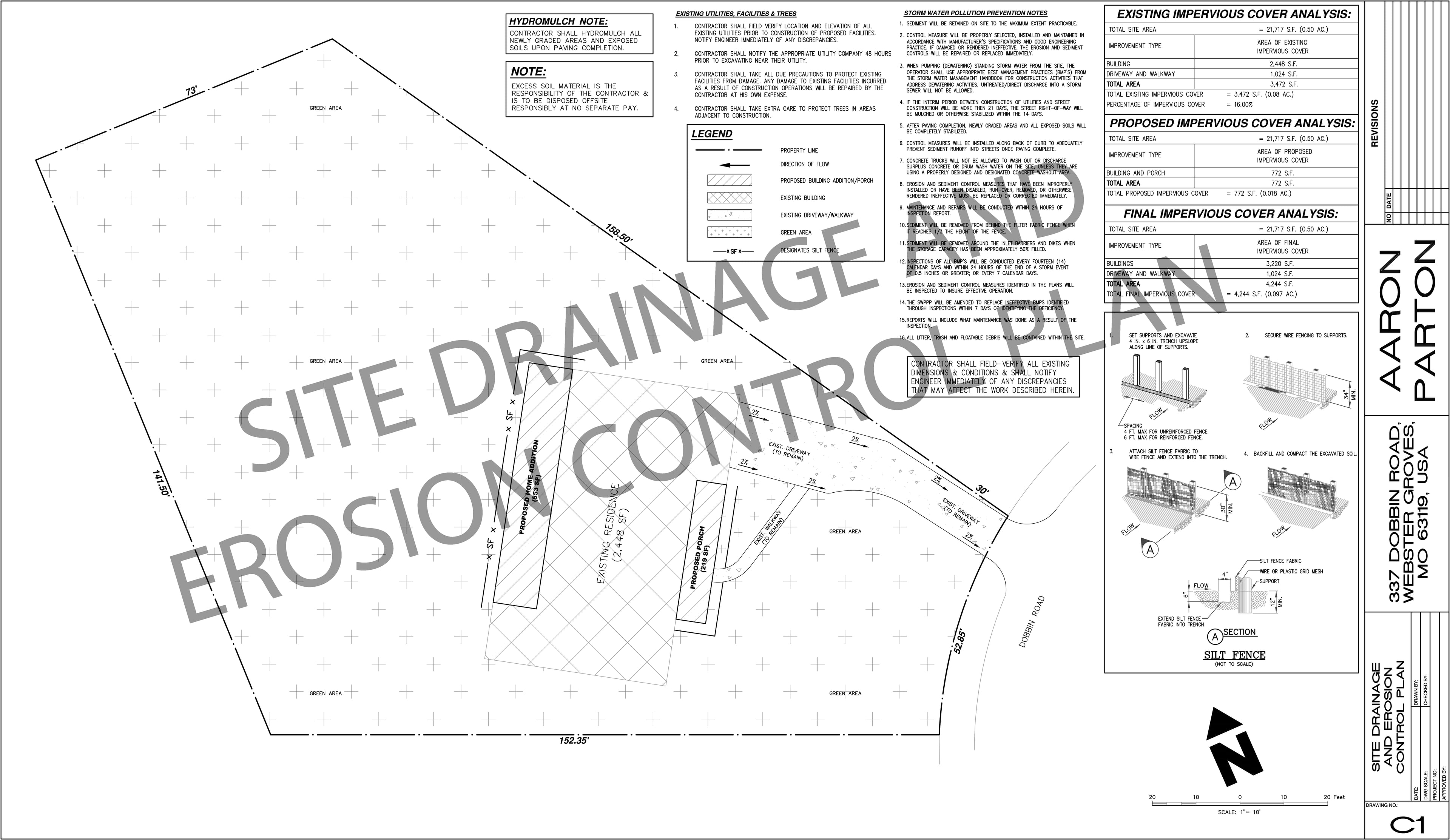 Drainage Plan for Building Addition